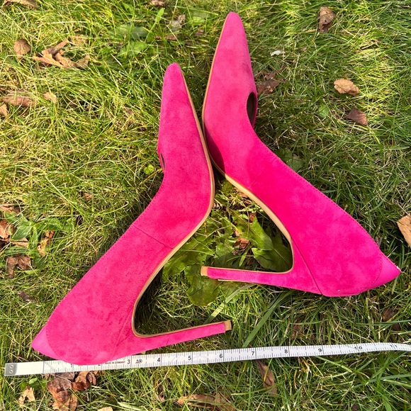 Pointed Toe Pump Suede High Heels 6 Pink - Picture 5 of 15